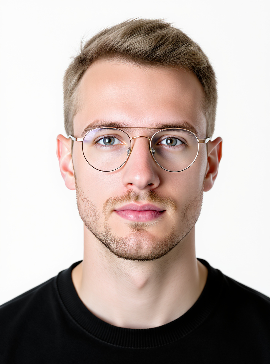 Light Oval Frames glasses for Heart face