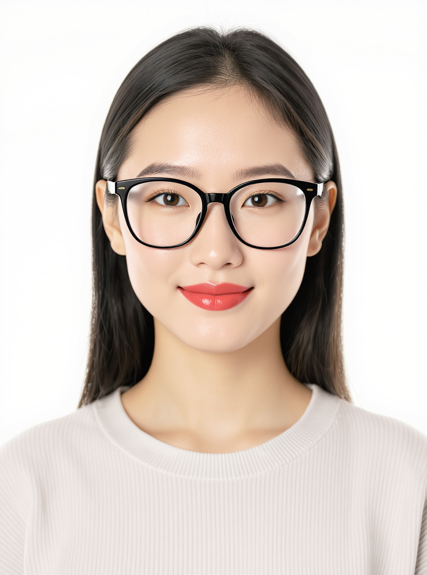 Low-Bridge Rectangular glasses for Heart face