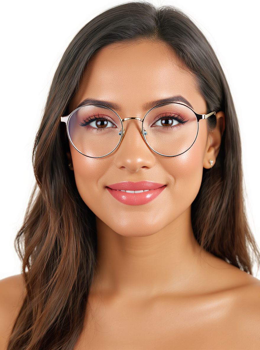 Round Wire Frames glasses for Heart face
