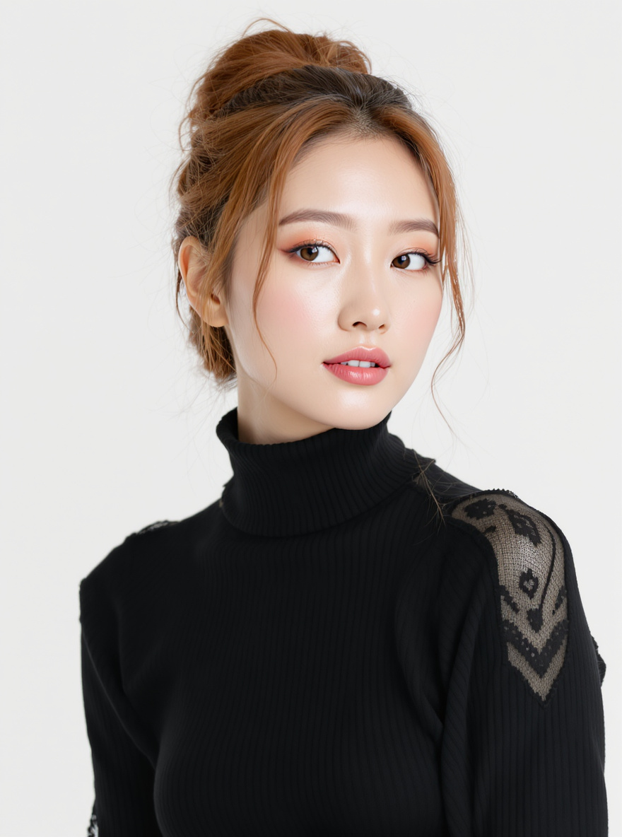 Voluminous Half-Up Style hairstyle for Diamond face