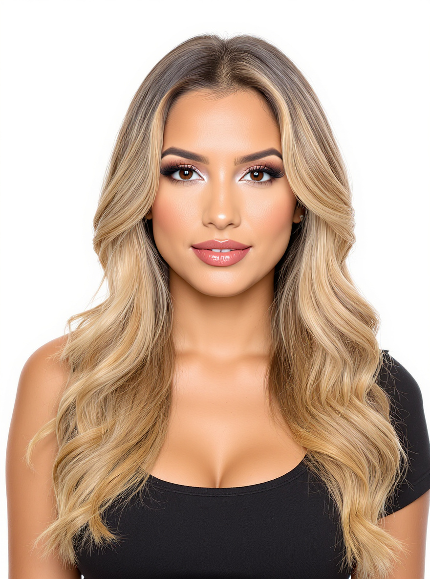 Long Waves with Side Part hairstyle for Heart face