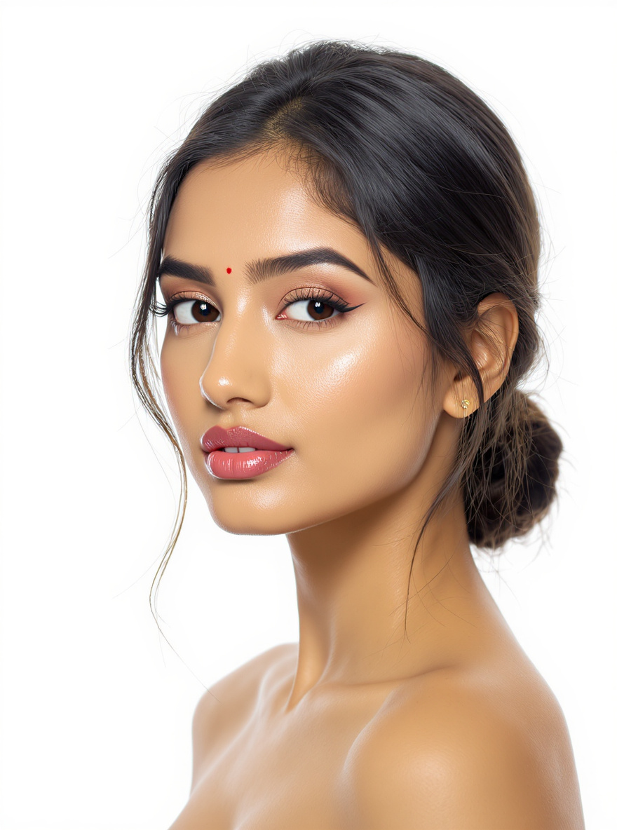 Loose Low Bun hairstyle for Square face