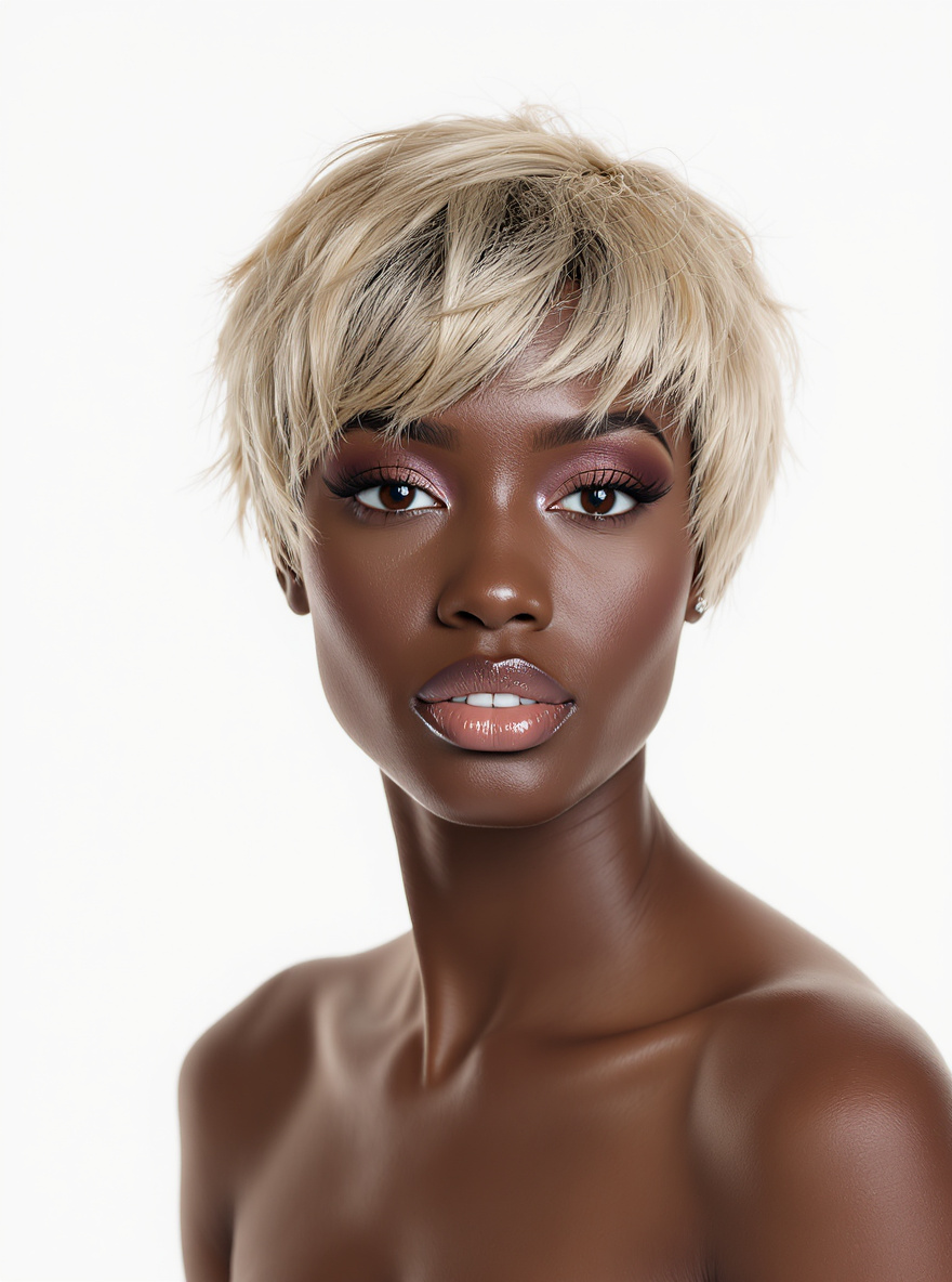 Wispy Bangs with Texture hairstyle for Square face