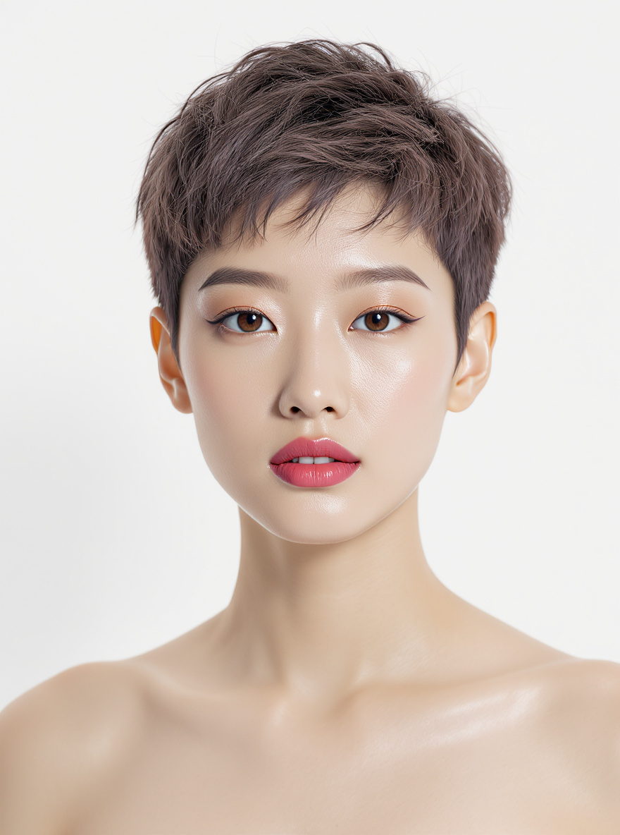 Textured Pixie with Volume on Top hairstyle for Triangle face