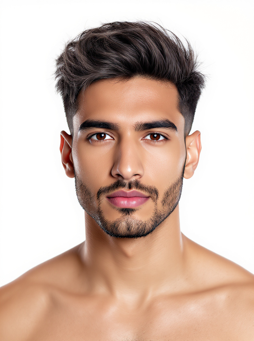 Messy Top with Tapered Sides hairstyle for Diamond face