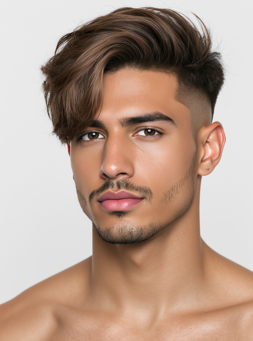 Side-Swept Fringe hairstyle for Heart face