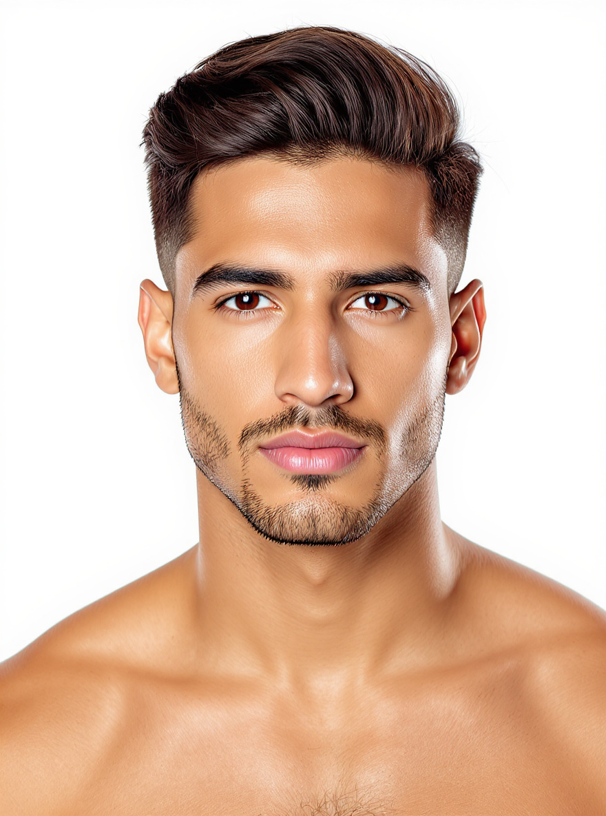 Side Part with Full Sides hairstyle for Oblong face