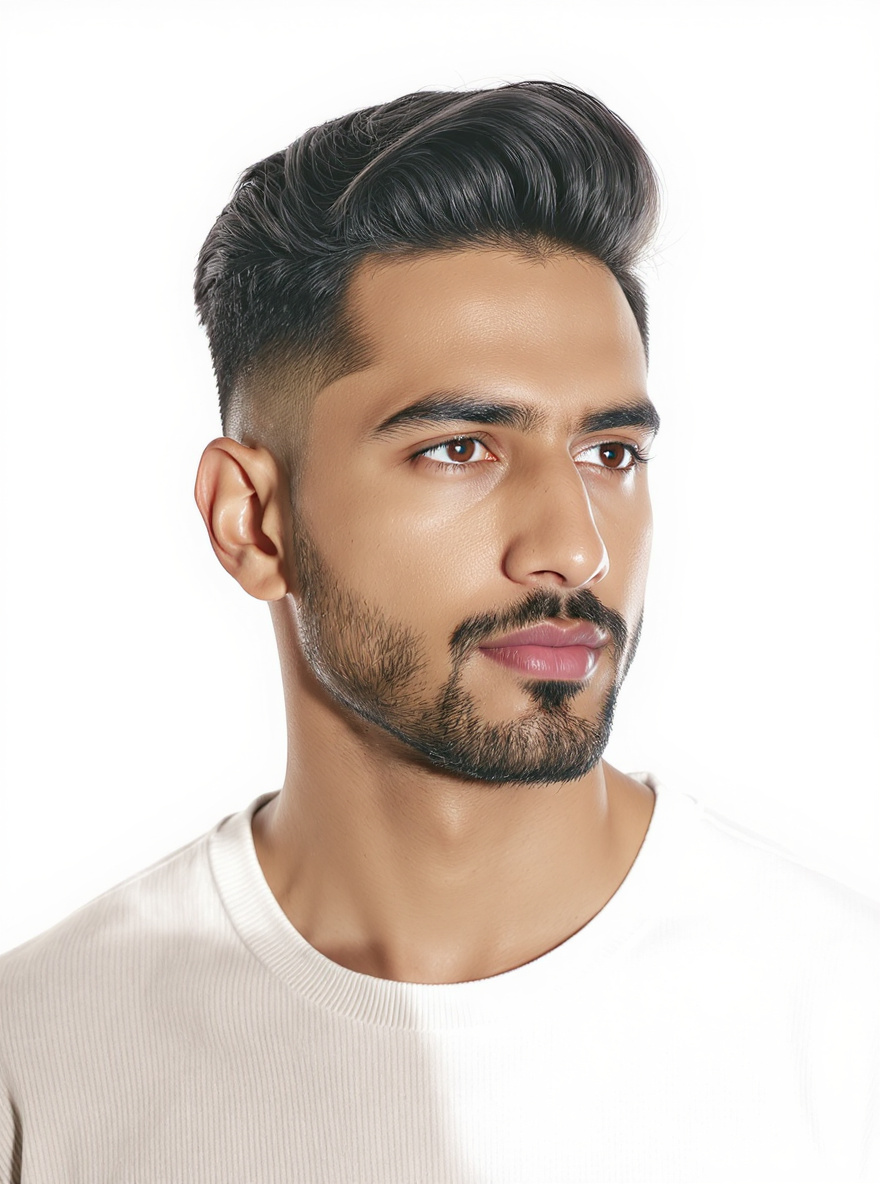 Slicked-Side Style hairstyle for Oblong face