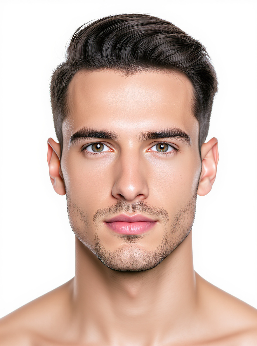 Classic Side Part hairstyle for Oval face