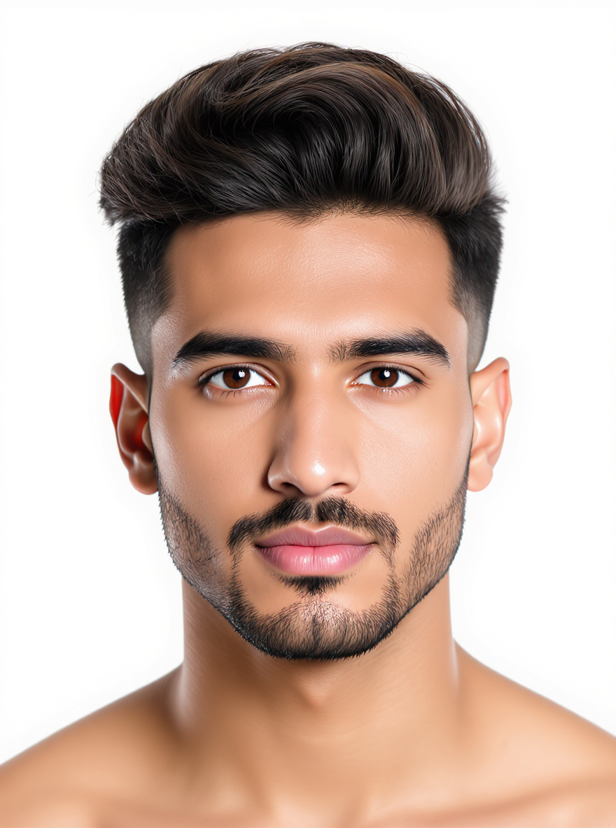 Pompadour hairstyle for Oval face