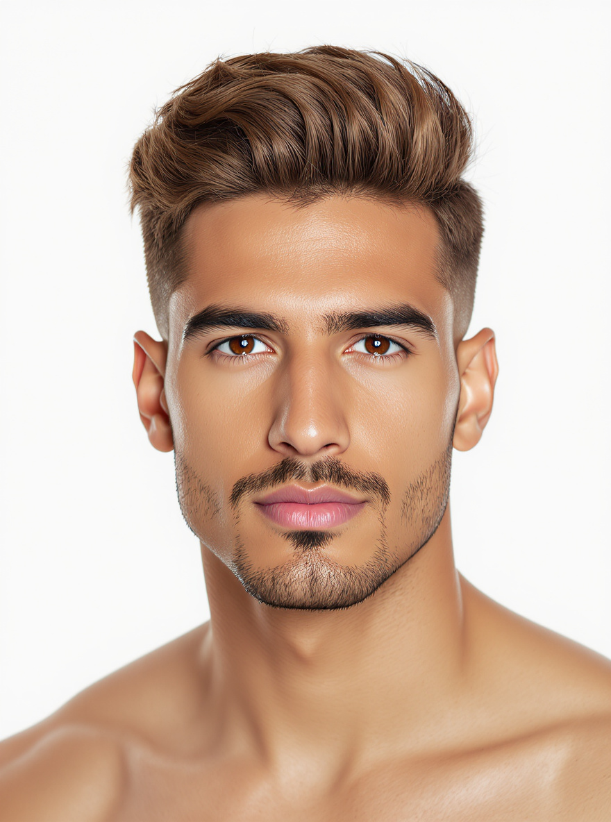 Textured Quiff hairstyle for Oval face