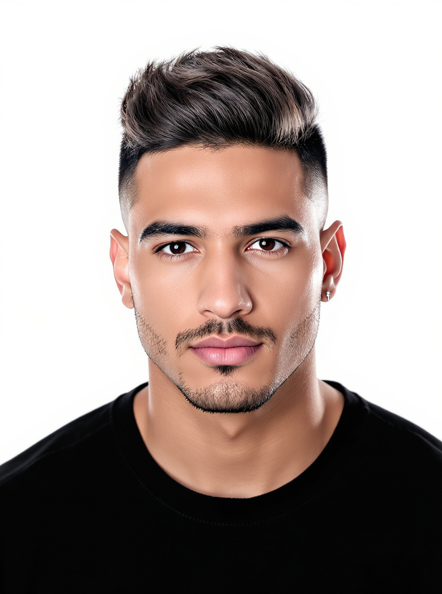 Faux Hawk hairstyle for Round face