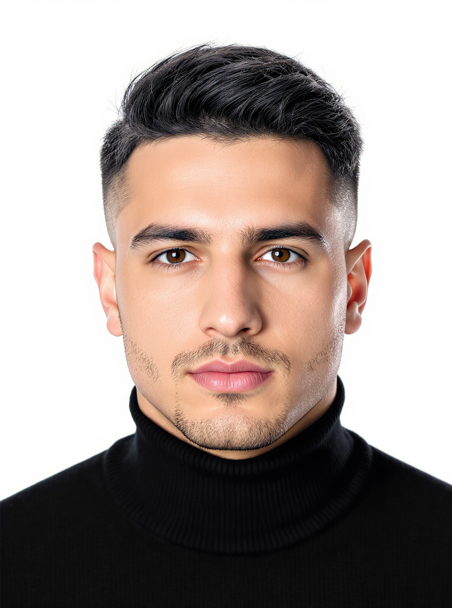 Textured Crop hairstyle for Round face