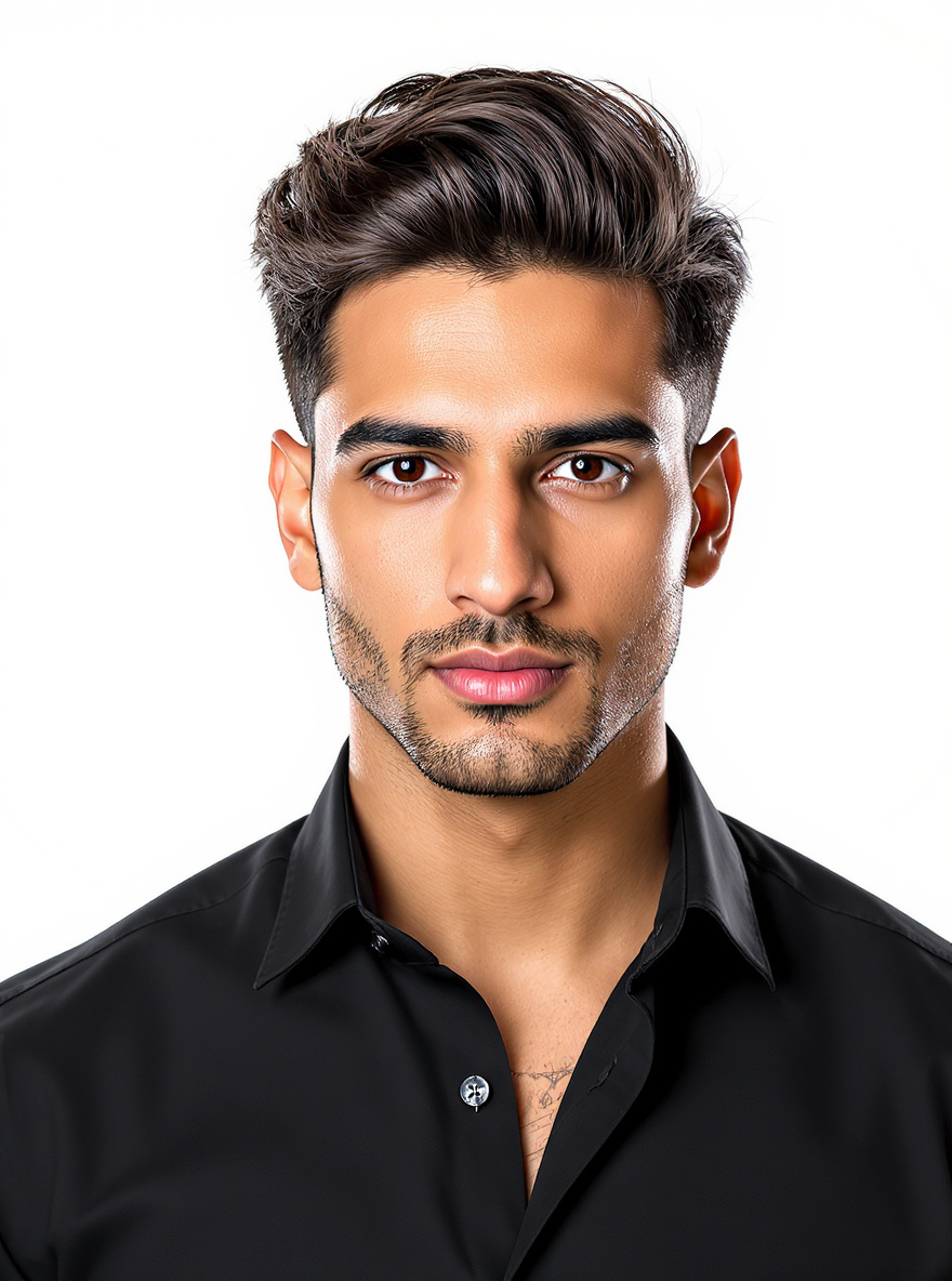 Medium-Length Layered Top hairstyle for Triangle face